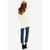 ellos Plus Size French Terry Lace Trim Sweatshirt Tunic(Ivory)
