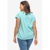 ellos Plus Size Graphic Scoop Neck Tee(White Heart)