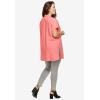 ellos Plus Size Linen-Blend Button Front Tunic(Sweet Coral)