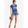 ellos Plus Size Love Graphic Tee(Frost Sage Floral Heart)