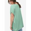 ellos Plus Size Oversized Linen-Blend Tunic(Antique Jade)