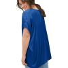ellos Plus Size Oversized Linen-Blend Tunic(Dark Sapphire)