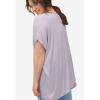 ellos Plus Size Oversized Linen-Blend Tunic(Lilac Smoke)