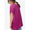 ellos Plus Size Oversized Linen-Blend Tunic(Raspberry)