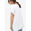ellos Plus Size Oversized Linen-Blend Tunic(White)