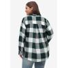 ellos Plus Size Plaid Flannel Shirt(Deep Emerald Plaid)
