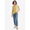 ellos Plus Size Smocked Tunic(Primrose Yellow Floral)