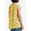ellos Plus Size Smocked Tunic(Primrose Yellow Floral)