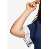 ellos Plus Size Tie-Dye Gauze Tunic(Black White Tie Dye)