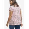 ellos Plus Size Twisted V-Neck Tee(Black)