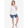 ellos Plus Size Twisted V-Neck Tee(Blue Paisley Print)