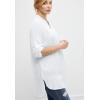 ellos Women’s Plus Size Striped Henley Tunic Oversized Long Top Wear with Leggings(Black Stripe)