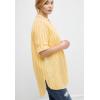 ellos Women’s Plus Size Striped Henley Tunic Oversized Long Top Wear with Leggings(Sundance Stripe)