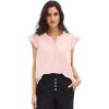 Ellos Plus Size Cap Sleeve Henley Tee(Sandy Pink)