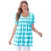 Pretty Turquoise Buffalo Plaid