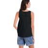 ellos Plus Size Crochet Lace Tank(Black)