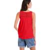 ellos Plus Size Crochet Lace Tank(Hot Red)