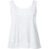 ellos Plus Size Lace-Trim Tank(White)