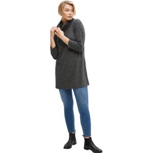 ellos Plus Size Cowl Neck Tunic(Heather Charcoal)