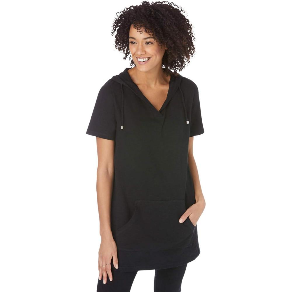 image:imageWoman Within Plus Size ShortSleeve HoodieBlack