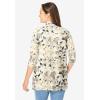 Woman Within Plus Size 2-Piece Shirt and Tank(Natural Khaki Watercolor Floral)