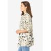 Woman Within Plus Size 2-Piece Shirt and Tank(Natural Khaki Watercolor Floral)