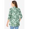 Woman Within Plus Size 2-Piece Shirt and Tank(Sage Watercolor Flower)