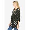 Woman Within Plus Size 7-Day Layered-Look Tunic(Black White Dot)