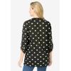 Woman Within Plus Size 7-Day Layered-Look Tunic(Black White Dot)