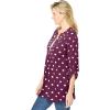 Woman Within Plus Size 7-Day Layered-Look Tunic(Deep Claret White Dot)