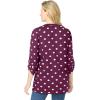 Woman Within Plus Size 7-Day Layered-Look Tunic(Deep Claret White Dot)
