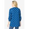 Woman Within Plus Size 7-Day Layered-Look Tunic(Deep Cobalt White Dot)
