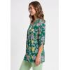 Woman Within Plus Size 7-Day Layered-Look Tunic(Emerald Hibiscus Garden)