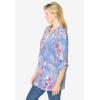 Woman Within Plus Size 7-Day Layered-Look Tunic(French Blue Meadow)