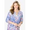 Woman Within Plus Size 7-Day Layered-Look Tunic(French Blue Meadow)