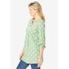 Woman Within Plus Size 7-Day Layered-Look Tunic(Sage Dot)