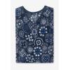 Woman Within Plus Size Cuffed Americana Print Tee(Navy Tie Dye Heart)