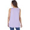 Woman Within Plus Size Embroidered Crewneck Tank(Pretty Jade Embroidery)