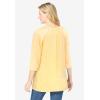 Woman Within Plus Size Embroidered Crinkle Tunic(Banana Rose Embroidery)