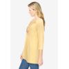 Woman Within Plus Size Embroidered Crinkle Tunic(Banana Rose Embroidery)