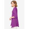 Woman Within Plus Size Handkerchief Hem Henley Tunic(Lime)