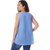 Woman Within Plus Size High-Low Tank(French Blue)
