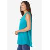 Woman Within Plus Size High-Low Tank(Pretty Turquoise)
