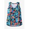 Woman Within Plus Size High-Low Tank(Pretty Turquoise Butterflies)