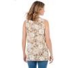 Woman Within Plus Size Perfect Printed Scoopneck Tank(New Khaki Bloom)