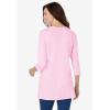 Woman Within Plus Size Perfect Three-Quarter Sleeve Crewneck Tunic(Azure Blue)