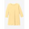 Woman Within Plus Size Perfect Three-Quarter Sleeve Crewneck Tunic(Navy)