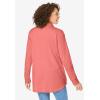 Woman Within Plus Size Relaxed Waffle-Thermal Tunic(Sweet Coral)