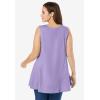 Woman Within Plus Size Sleeveless Fit-And-Flare Tunic Top(Classic Red)