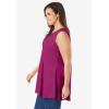 Woman Within Plus Size Sleeveless Fit-And-Flare Tunic Top(Raspberry)
